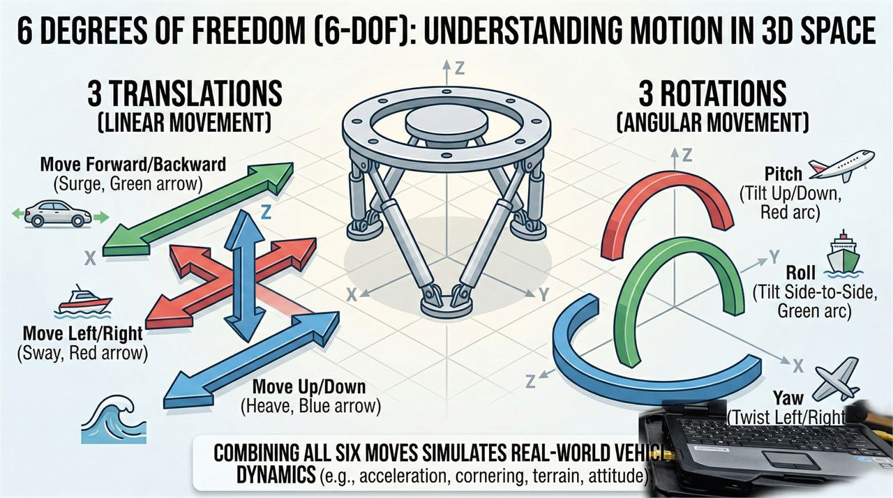 6DOF Rotary Stewart Motion Simulator Platform | WIZnet Makers