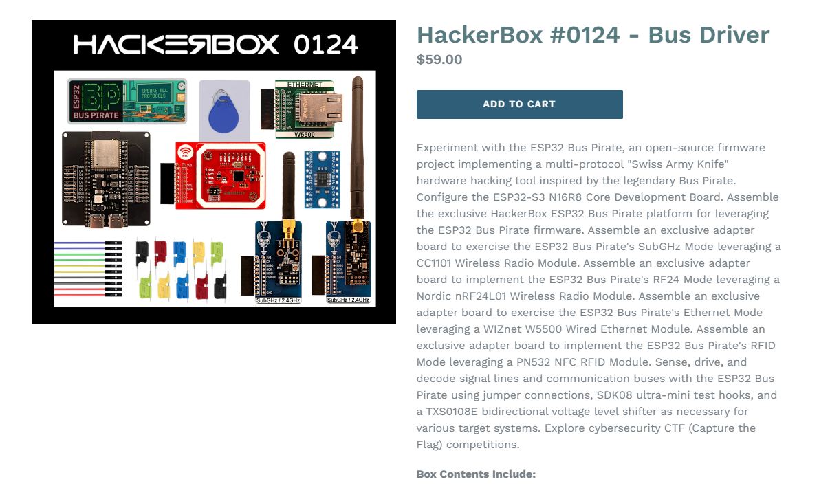 HackerBox #0124 - Bus Driver