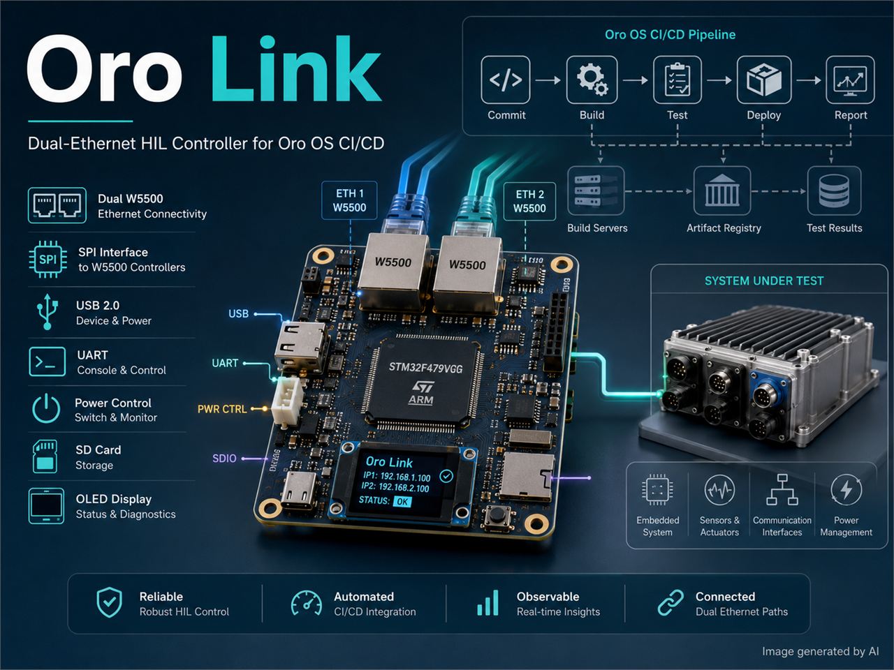 Oro Link: Dual-Ethernet Hardware-in-the-Loop Controller for Oro OS CI/CD, 프로젝트 개요
