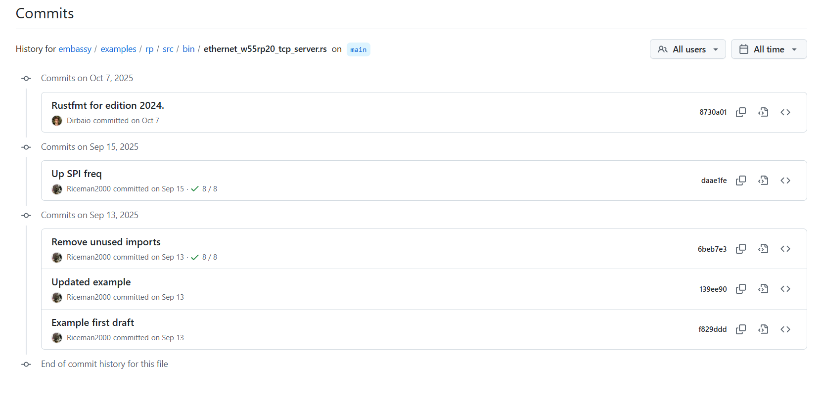 3. W55RP20 Example Added to Embassy