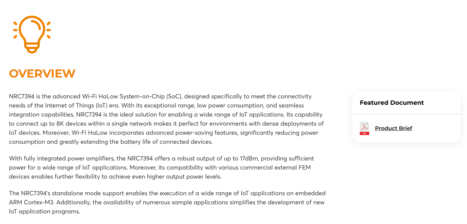 NRC7394 SDK: W5500-Based Ethernet-to-Wi-Fi HaLow Gateway, Overview