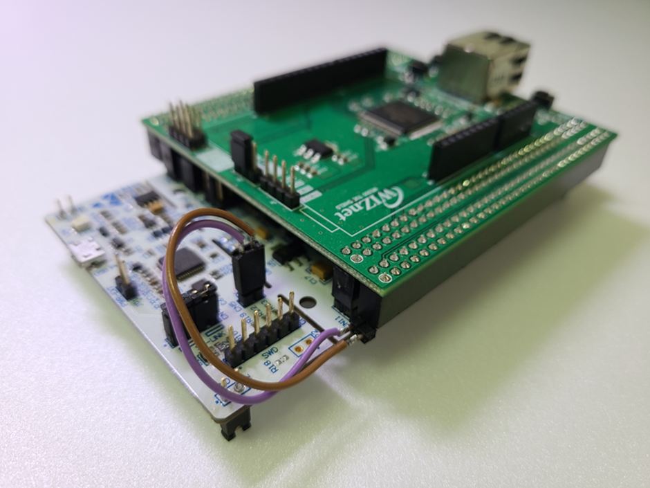 # Connect Nucleo-144 with W5300-TOE-Shield
