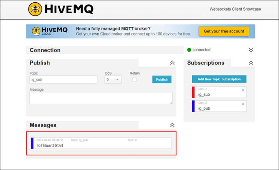 # MQTT broker setting implementation