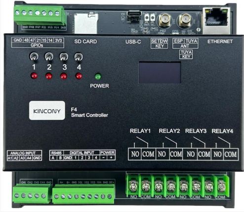 KinCony F4 4CH ESP32-S3 Removable Relay board, HARDWARE SPECS