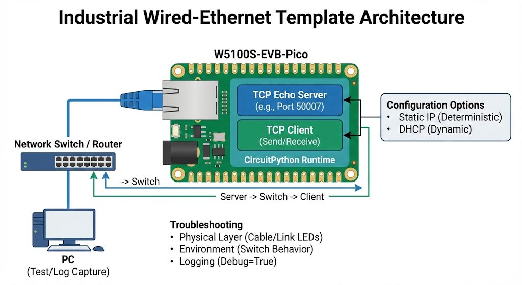 When Wi-Fi Isn’t an Option: Build a Wired TCP Server/Client on W5100S-EVB-Pico with CircuitPython, 개요