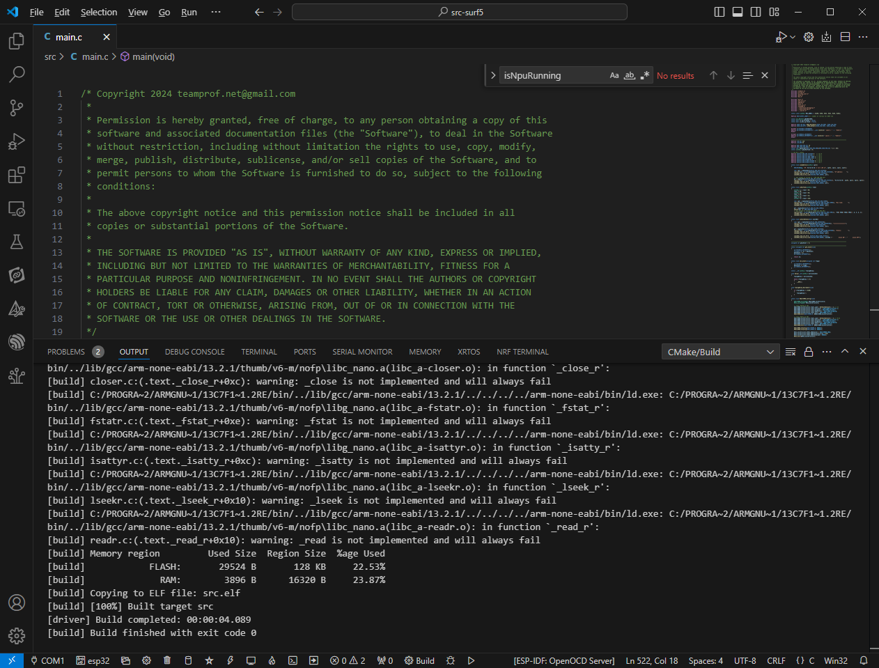 Build and flash Surf5 firmware