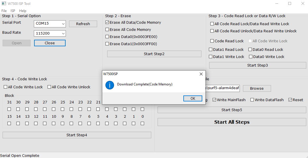 Build and flash Surf5 firmware