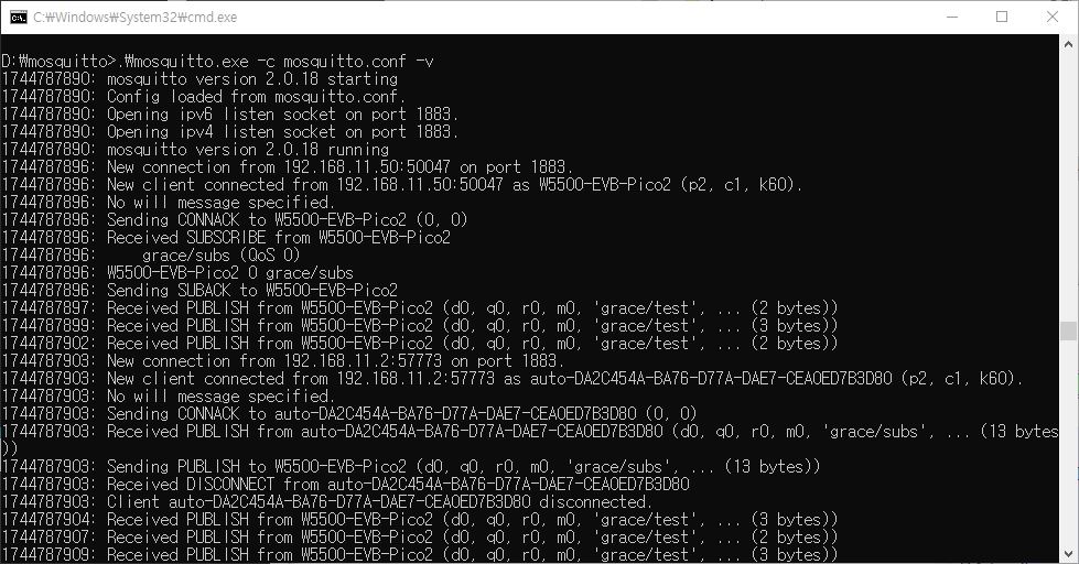 Mosquitto log