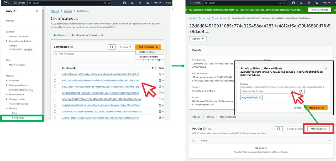 ☞ How to use AWS IoT console