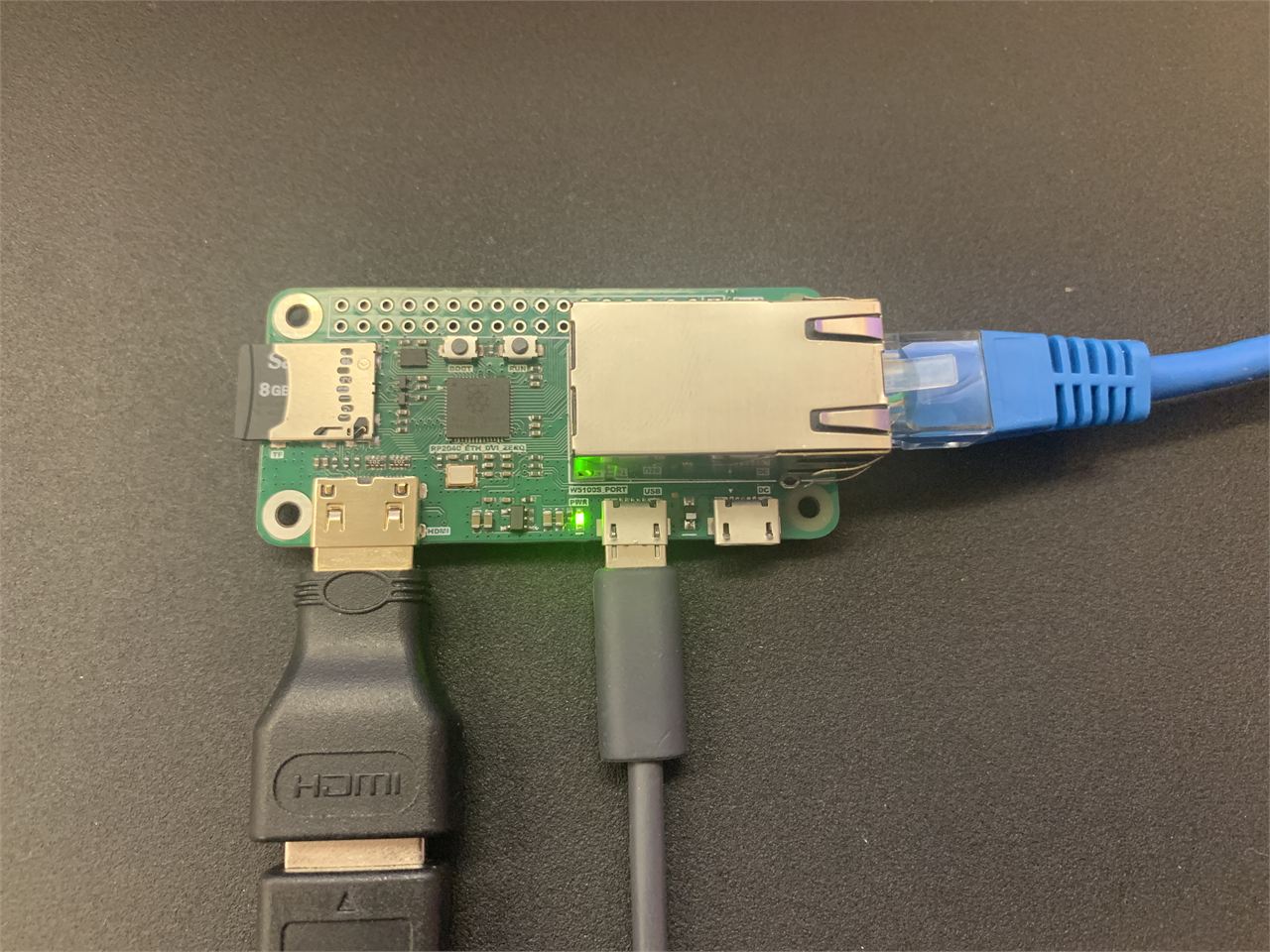 RP2040-ETH-DVI-ZERO: Adafruit IO Dashboard Monitor ( HDMI / DVI Mode )