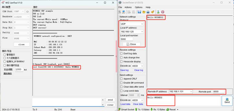 Hardwired TCP/IP Chapter 5: UDP Example W55MH32 | WIZnet Makers