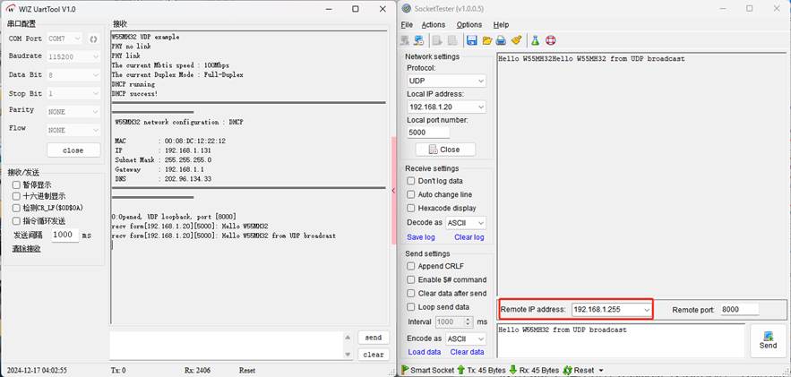 Hardwired TCP/IP Chapter 5: UDP Example W55MH32 | WIZnet Makers