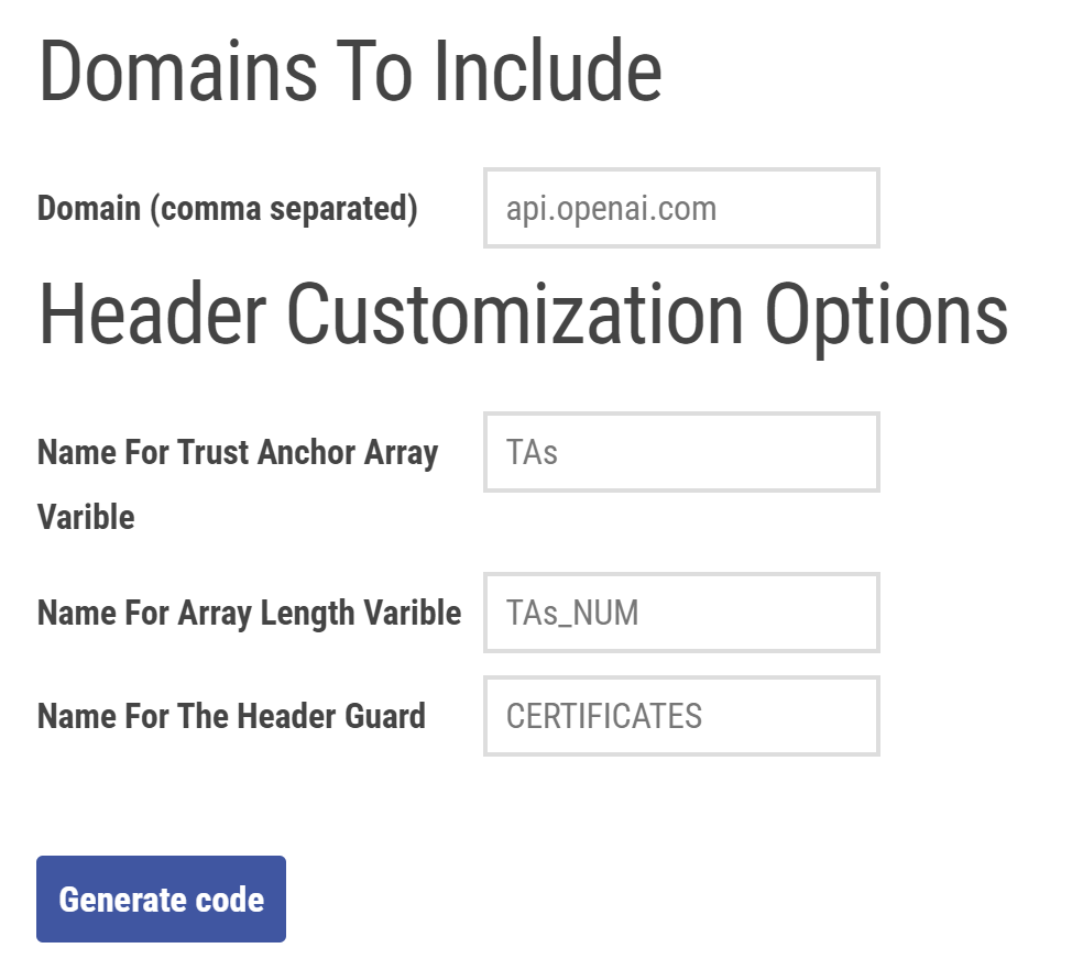 Step 3. Get trusted anchor from domain.