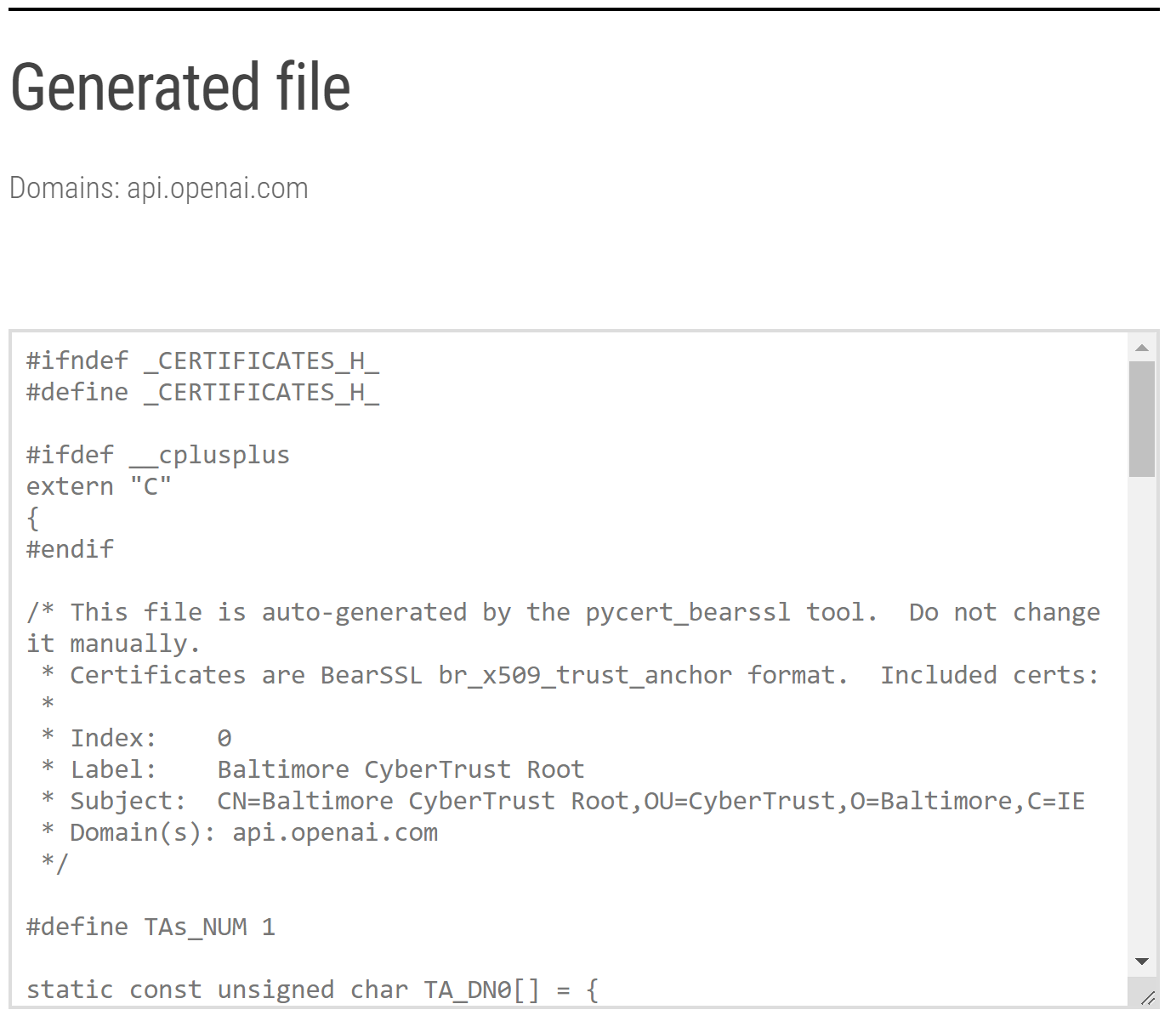 Step 3. Get trusted anchor from domain.