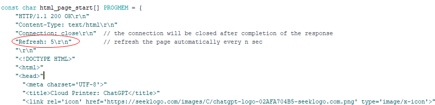 Step 4. Initialize the network and act as an HTTP server to start a ChatGPT session.