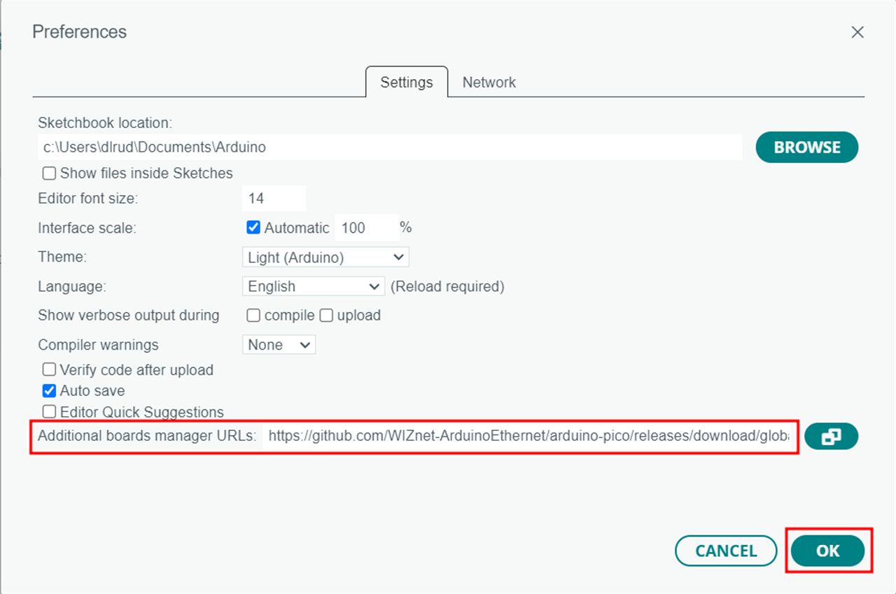 3.1.1. Add board manager URLs