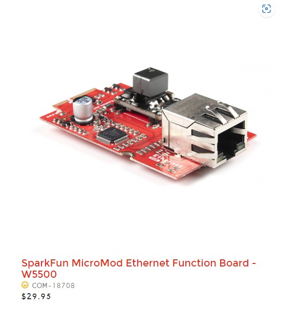 MicroMod Ethernet Function Board - W5500 Hookup Guide