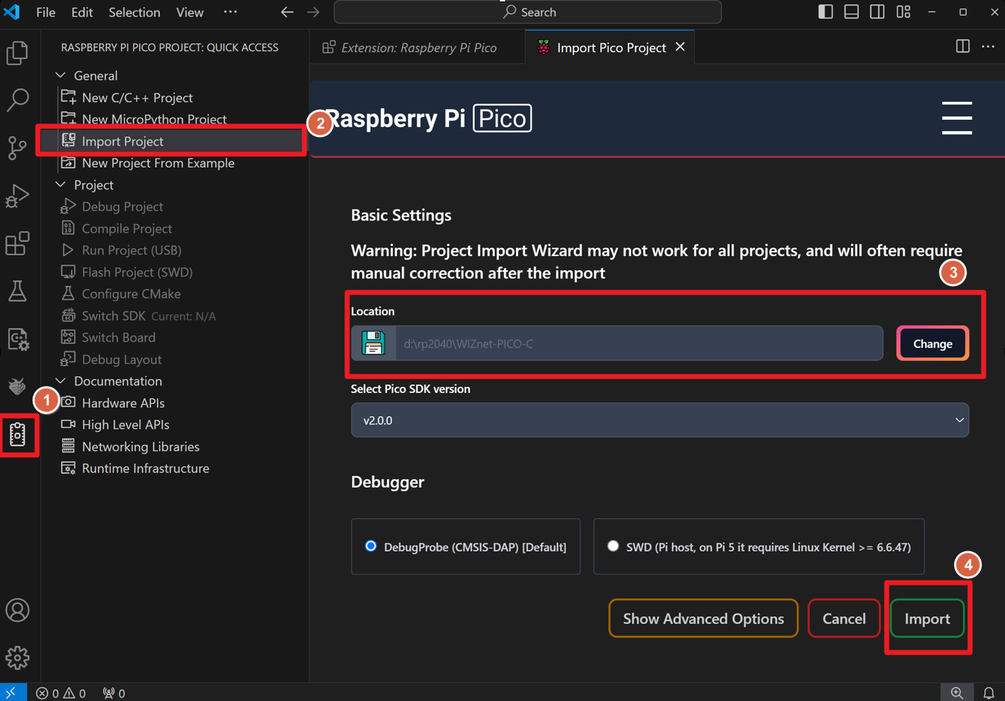 Step 3: Import the Project