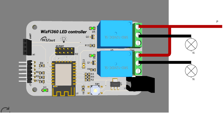 WizFi360 LED Controller Board, Hardware