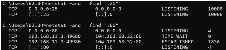 How to test SMTP example