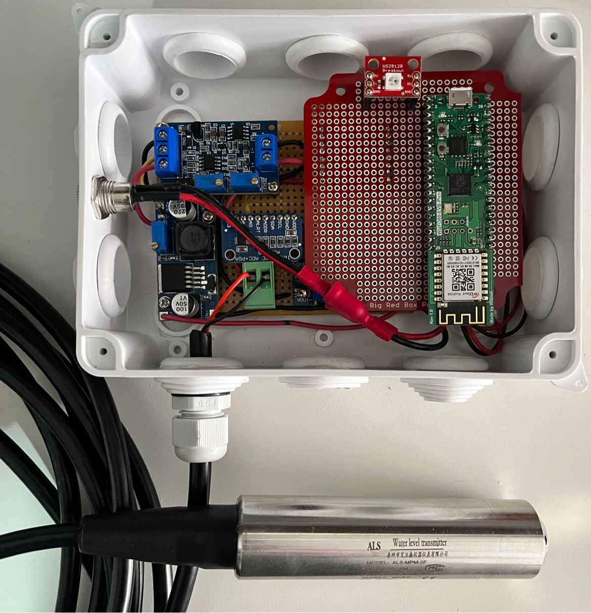 Tank Level Control using WizFi360-EVB-Pico and AWS Services, Hardware details