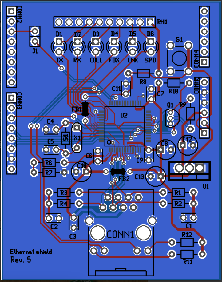 DIY Ethernet shield (W5100)