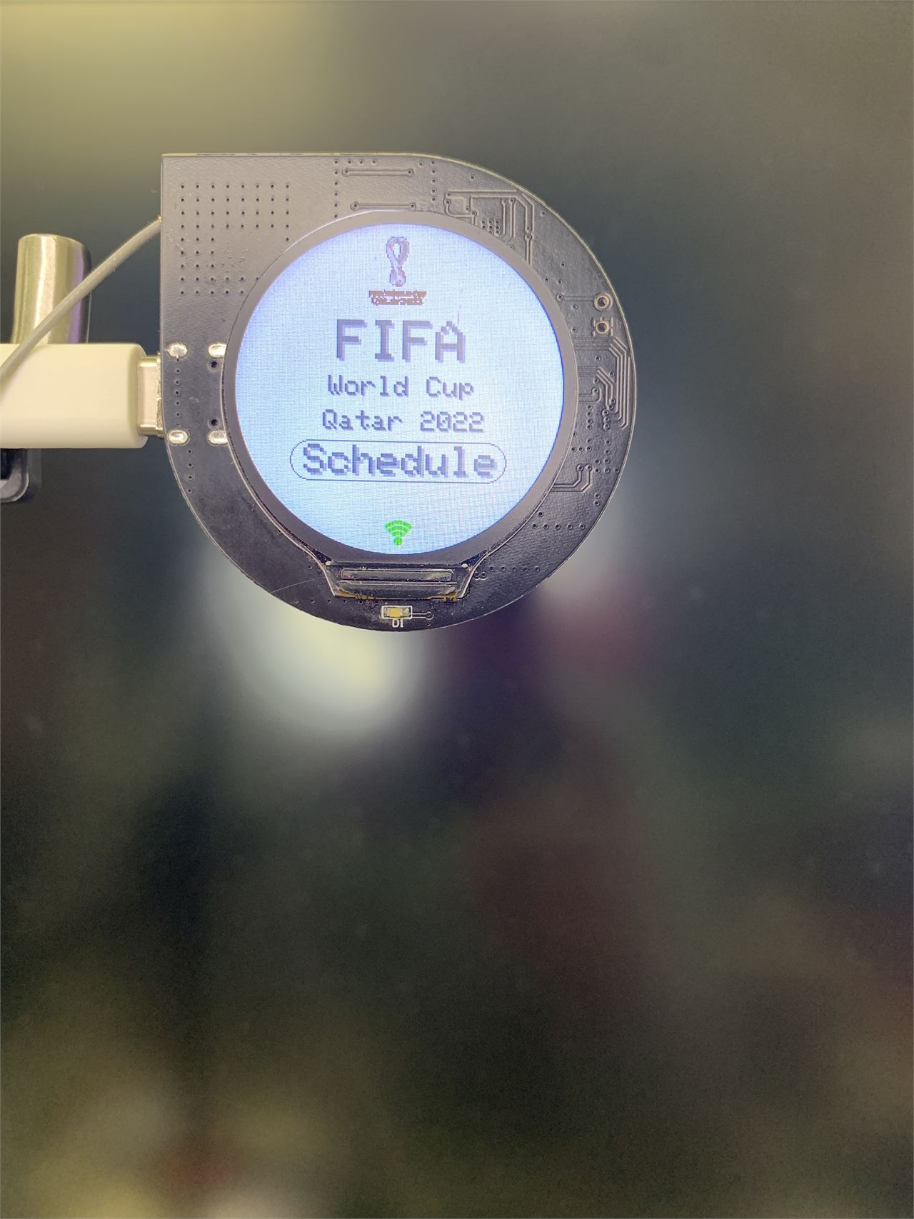 Step 4: Displays the football-data match info on the screen(GC9A01);
