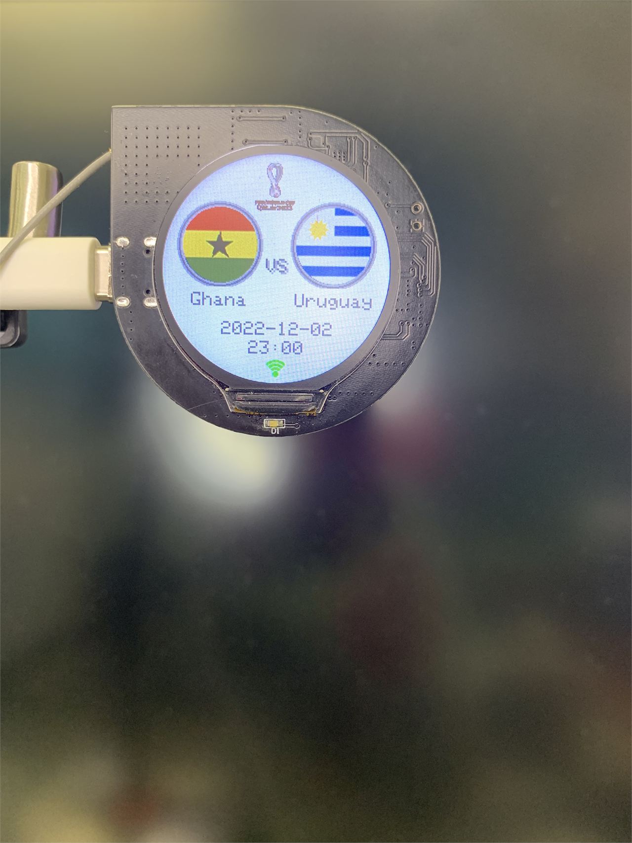Step 4: Displays the football-data match info on the screen(GC9A01);