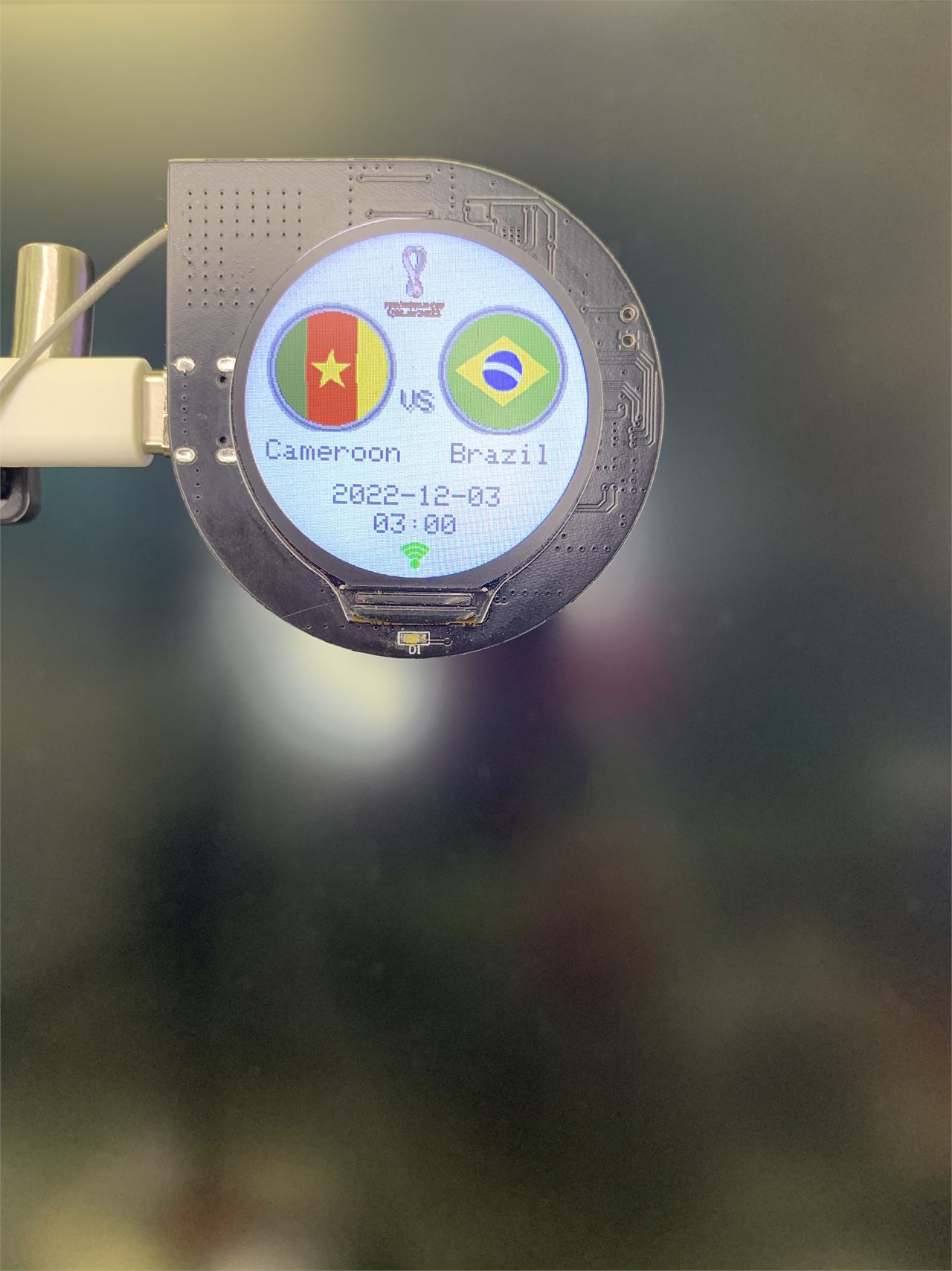 Step 4: Displays the football-data match info on the screen(GC9A01);
