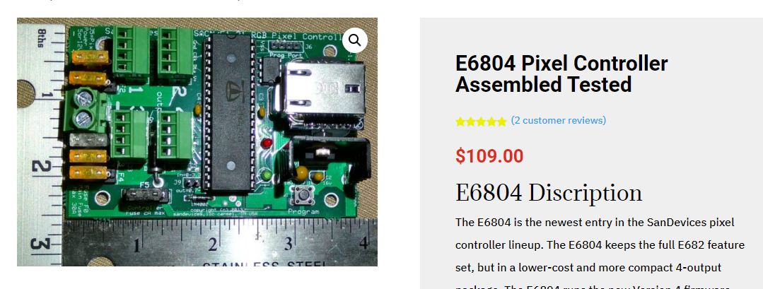 E6804 Pixel Controller Assembled Tested