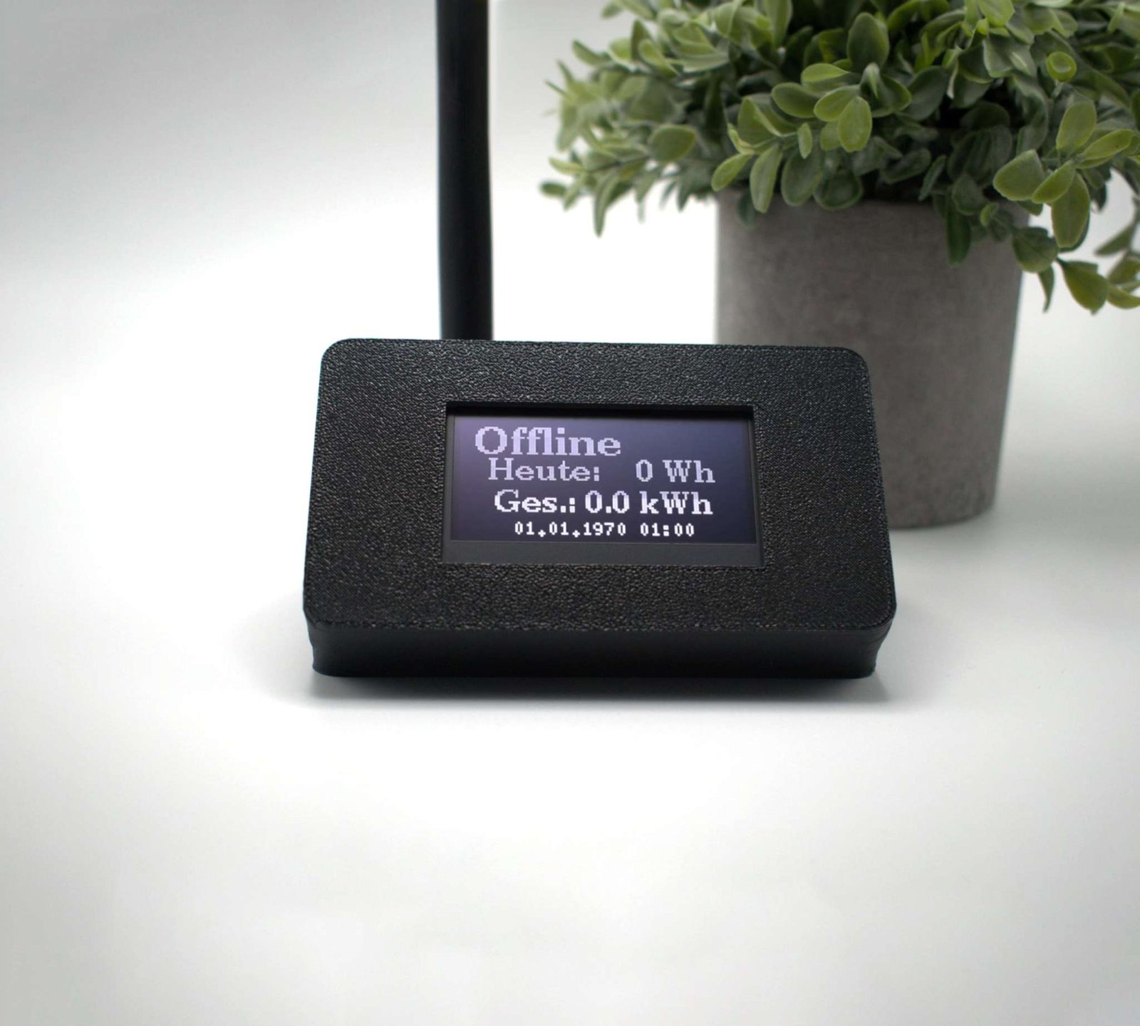 DTU Shop OpenDTU LAN-DTU in a black enclosure with a front OLED display