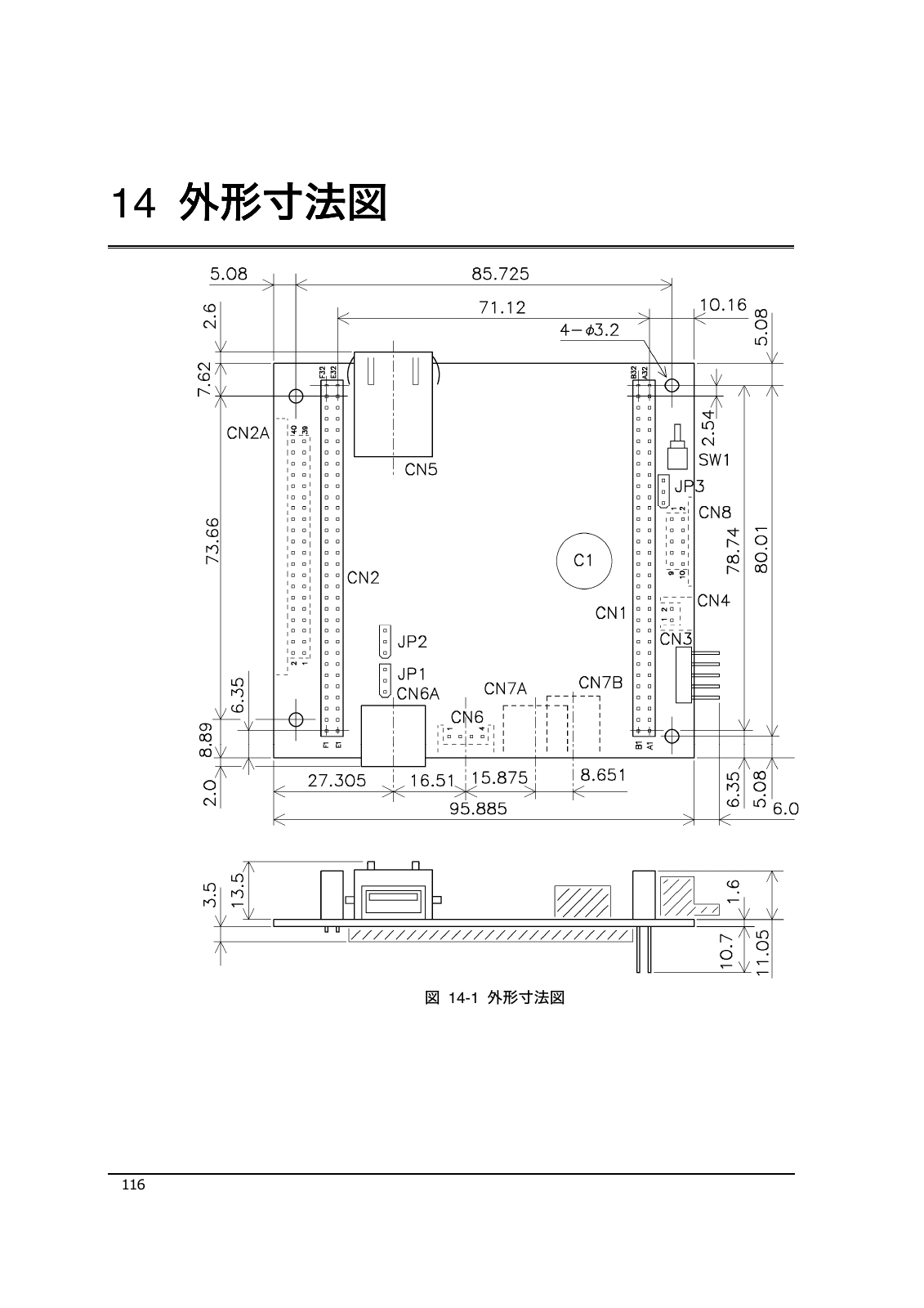 The HT1040 family manual provides an outline drawing with connector locations and mounting dimensions.
