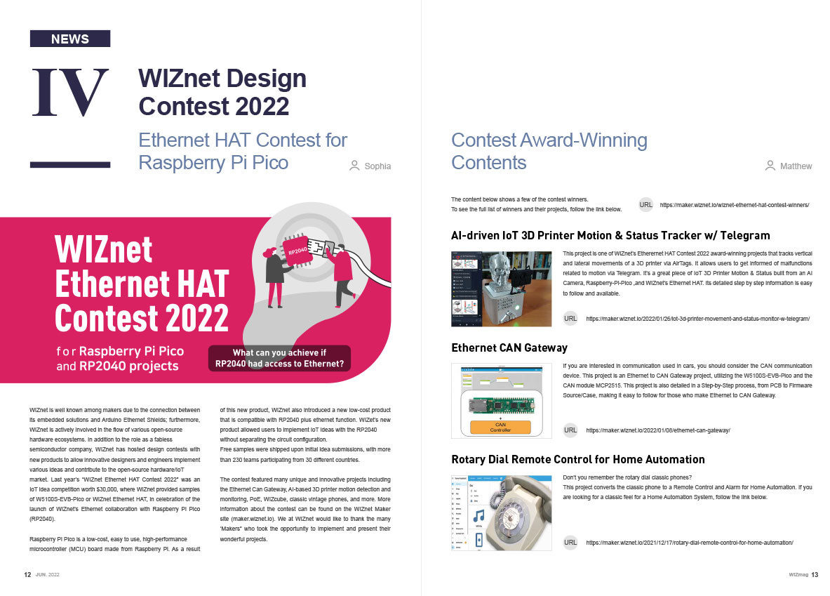 WIZnet Magazine June 2022