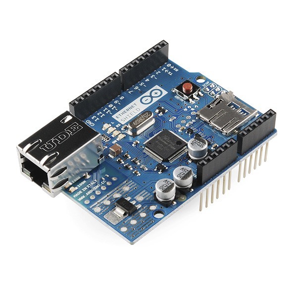 Arduino W5100 Ethernet Shield, LED and SG90 Micro Servo Motor - Webserver