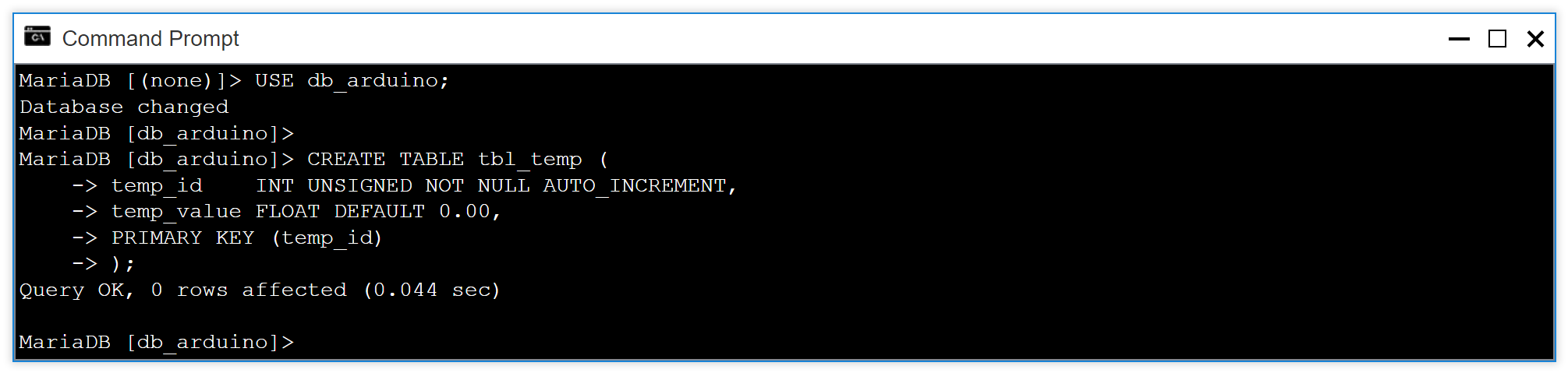 Arduino - MySQL