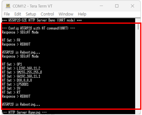 ioNIC Web Server C Example