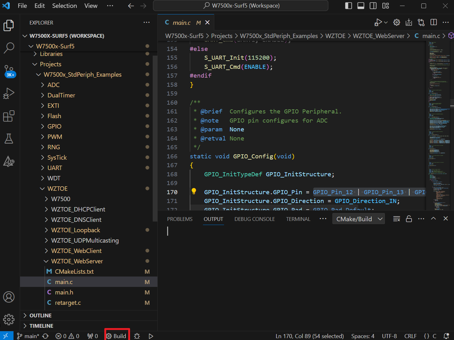 Surf 5 - Web server example in VS Code