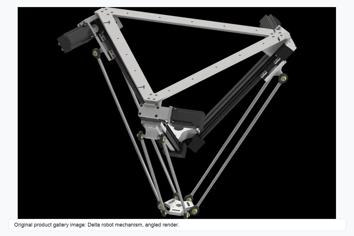 Delta robot angled render from the original product gallery