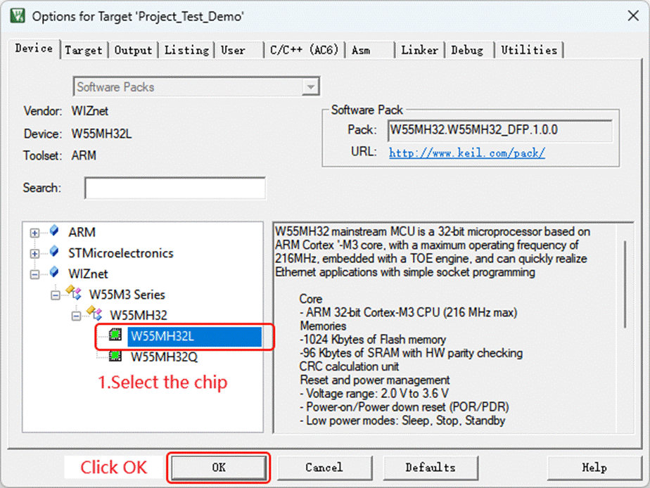 Chapter 2: How to Install KEIL5 and Create a New Project for W55MH32