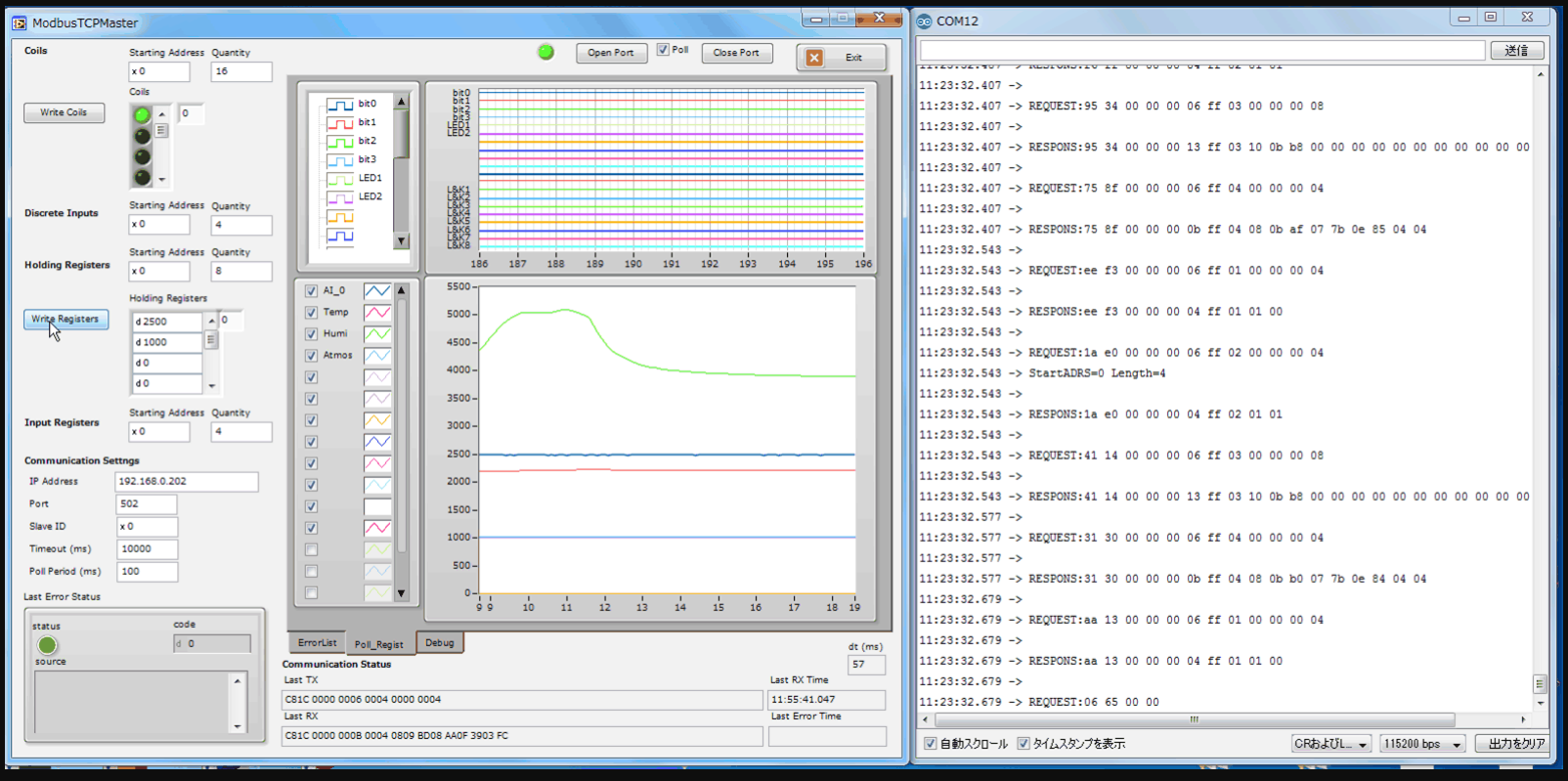 Modbusで利用するケース
