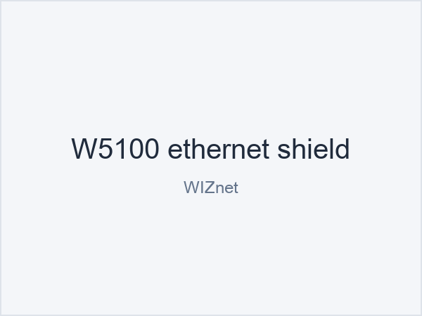 W5100 ethernet shield