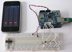 Arduino, OSC, iPhone and six LEDs