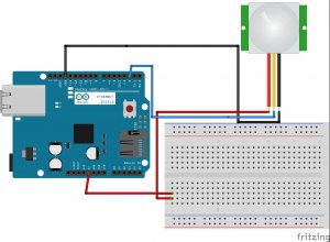 Step 1: Interfacing PIR Sensor With Ethernet Shield