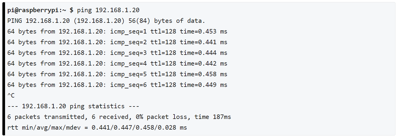 Example 1: Ping Test