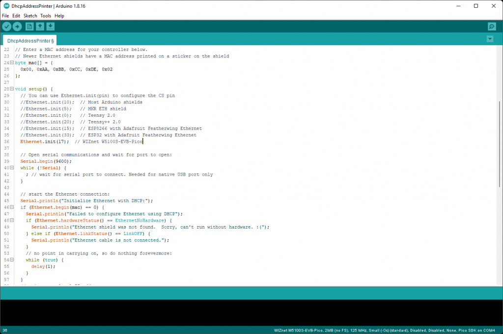 W5100S-EVB-Pico with the Node-RED