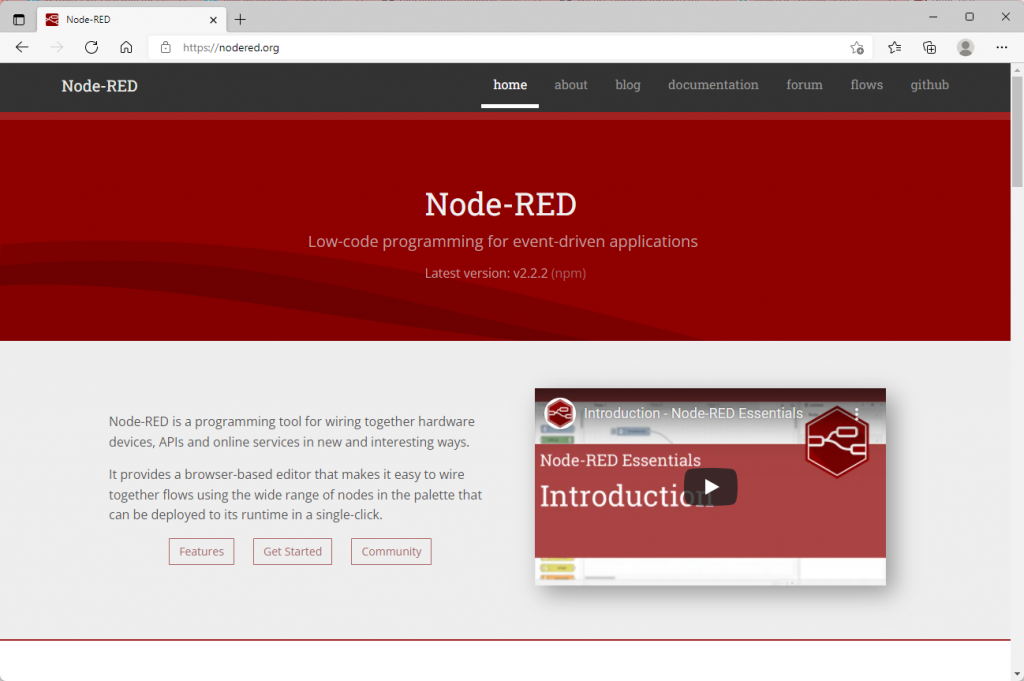 W5100S-EVB-Pico with the Node-RED
