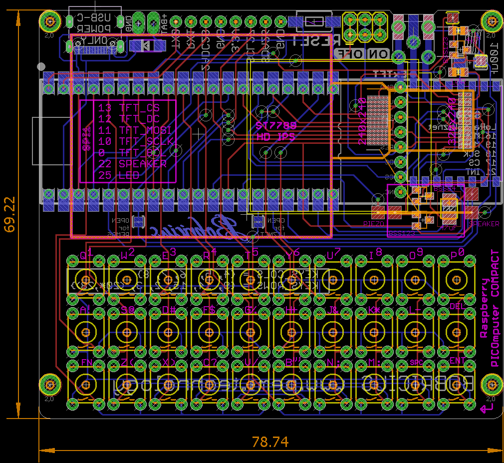 WIZIBERRY ? Terminal with QWERTY keyboard and Display, Motherboard overview
