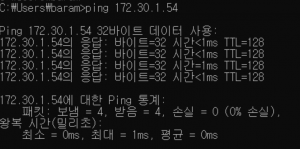 해당 IP로 ping 해보면 정상적으로 응답이 오는 것을 알 수 있습니다.