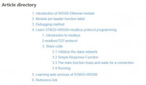 STM32+W500 Ethernet module